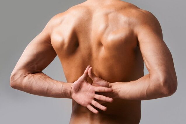 Rückenschmerzen mit lumbaler Osteochondrose Foto 1